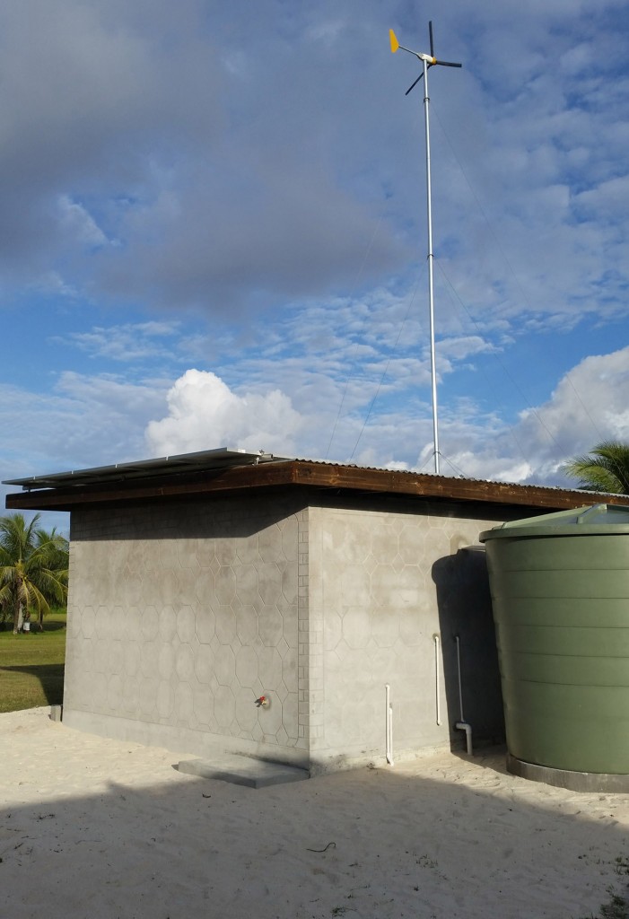 Completed RO building + wind turbine