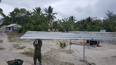 Enewetak solar racking work